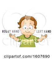 Poster, Art Print Of Kid Toddler Boy Left Right Hands Illustration