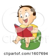 Poster, Art Print Of Kid Toddler Boy Potty Training Book Illustration