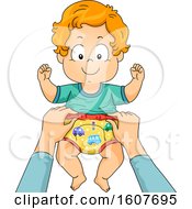 Poster, Art Print Of Kid Toddler Boy Potty Training Pants Illustration