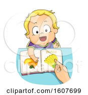 Poster, Art Print Of Kid Toddler Boy Speech Training Illustration