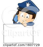 Kid Toddler Boy Police Call Illustration by BNP Design Studio
