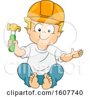 Kid Toddler Boy Construction Hammer Illustration by BNP Design Studio