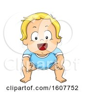 Poster, Art Print Of Kid Toddler Boy Pull Standing Position