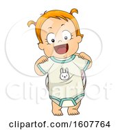 Poster, Art Print Of Kid Toddler Girl Pick Clothes Illustration