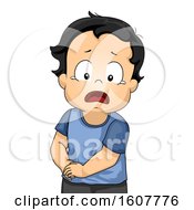 Kid Toddler Boy Appendicitis Pain Illustration
