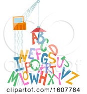Poster, Art Print Of Crane Magnet Letters Illustration