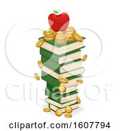 Poster, Art Print Of Book Coins Educational Fund Illustration
