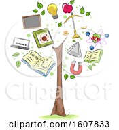 Poster, Art Print Of Physics Tree Elements Illustration