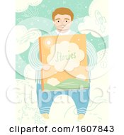 Poster, Art Print Of Father Hold Big Story Book Illustration