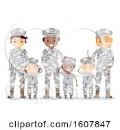 Stickman Family Military Army Brats Illustration