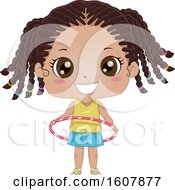 Kid Girl Hula Hoop Illustration