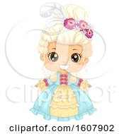 Kid Girl Victorian Dress Illustration