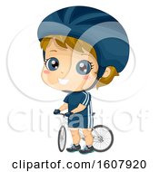 Kid Boy Cyclist Illustration