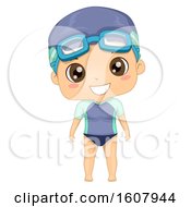 Kid Boy Swimming Suit Illustration