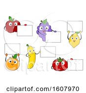 Poster, Art Print Of Mascot Fruits Board Illustration