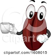 Poster, Art Print Of Mascot Coffee Bean Coffee Illustration