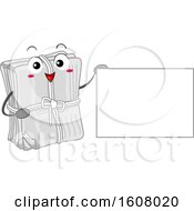 Poster, Art Print Of Newspaper Recycle Mascot Holding A Blank Sign Clipart