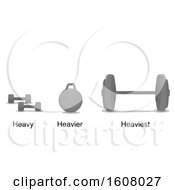 Poster, Art Print Of Degree Of Comparison Heavy Heaviest Illustration