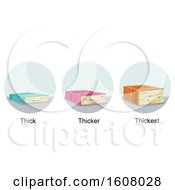 Poster, Art Print Of Degree Of Comparison Thick Thickest Books