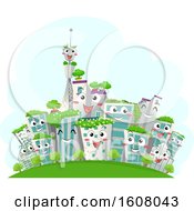Poster, Art Print Of Mascot Eco Buildings City Illustration