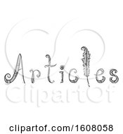 Poster, Art Print Of Articles Lettering Feathers Illustration