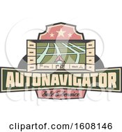 Clipart Of A Car Navigation Design Royalty Free Vector Illustration