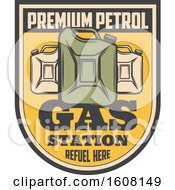 Clipart Of A Gas Station Design Royalty Free Vector Illustration