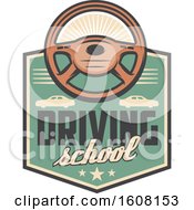 Clipart Of A Driving School Design Royalty Free Vector Illustration