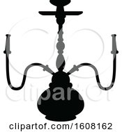 Clipart Of A Silhouetted Hookah Royalty Free Vector Illustration by Vector Tradition SM