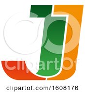Clipart Of A Letter J Logo Design Royalty Free Vector Illustration