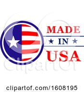 Clipart Of A Made In The Usa Design Royalty Free Vector Illustration by Vector Tradition SM