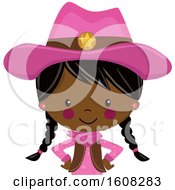 Poster, Art Print Of Happy Black Cowgirl With Braids And A Pink Outfit From The Belly Up