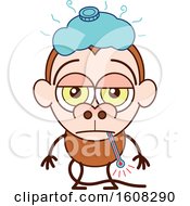 Poster, Art Print Of Cartoon Sick Monkey