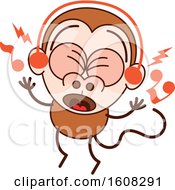Poster, Art Print Of Cartoon Singing Monkey