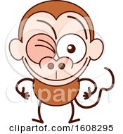 Poster, Art Print Of Cartoon Winking Monkey