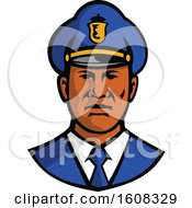 Poster, Art Print Of Black Male Police Officer Facing Front