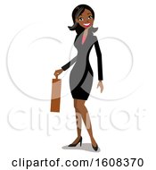 Poster, Art Print Of Happy Indian Business Woman With A Bindi Holding A Briefcase