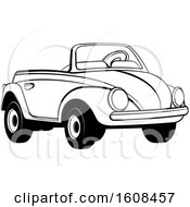 Poster, Art Print Of Black And White Toy Slug Bug Vw Volkswagen Car