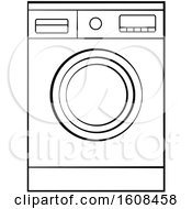 Poster, Art Print Of Lineart Front Loader Washing Machine