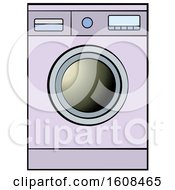 Clipart Of A Front Loader Washing Machine Royalty Free Vector Illustration