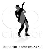Poster, Art Print Of Silhouetted Male Guitarist With A Reflection Or Shadow On A White Background