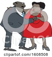 Cartoon Black Couple Dancing