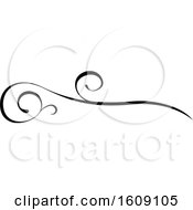 Clipart Of A Black Flourish Design Element Royalty Free Vector Illustration