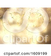 Poster, Art Print Of Gold Confetti And Streamers On Defocussed Background