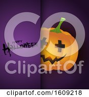 Poster, Art Print Of Halloween Background With Cute Pumpkin