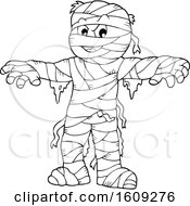Poster, Art Print Of Lineart Mummy Holding His Arms Out