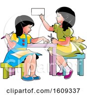 Poster, Art Print Of Girls Doing Crafts And Activities