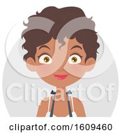 Clipart Of A Friendly Black Female Barista Smiling Royalty Free Vector Illustration