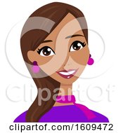 Clipart Of A Happy Hispanic Business Woman Avatar Royalty Free Vector Illustration