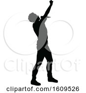 Poster, Art Print Of Silhouetted Male Singer